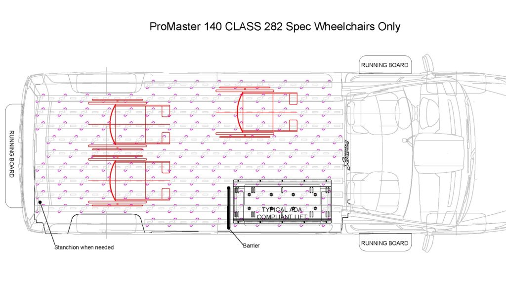 2020 Gsa 282 Promaster 140 Class Floor Plan Wc Positions Only
