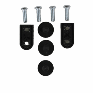 2 Inner Barrier Anti-Rattle Block and Bearing Kit including 4 screws, 2 corner brackets with bearings, and 3 anti-rattle rubber blocks.