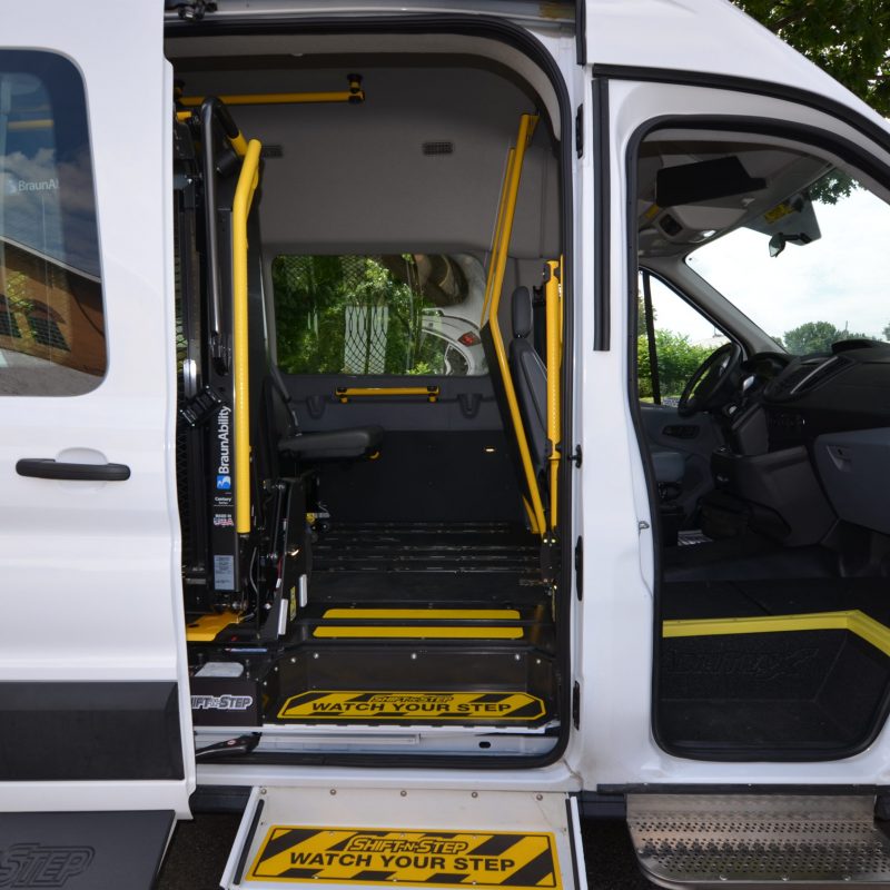 Operator Entry System allows the operator quick access in and out of the vehicle to assist with on boarding and off boarding as needed